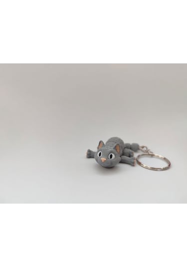 Sevimli Kedi Anahtarlık - 3d Baskı Özel Tasarım