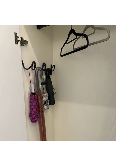 Elmpaly Mor Kanca 4'lü Minimalist Dalga Askılık - Zarif Nordik Duvar Çengeli Mor