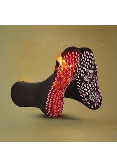 Yihemaoyi Future Kendinden Isıtmalı Çoraplar Sağlık Bakım Sıcak Tutan Çoraplar Soğuğa Dayanıklı Orta Boru Siyah Ee Siyah