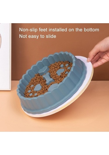 Dm Cbtx Yavaş Mama Kasesi - Boğulma Önleyici Köpek Ve Kedi Kabı, Yeşil