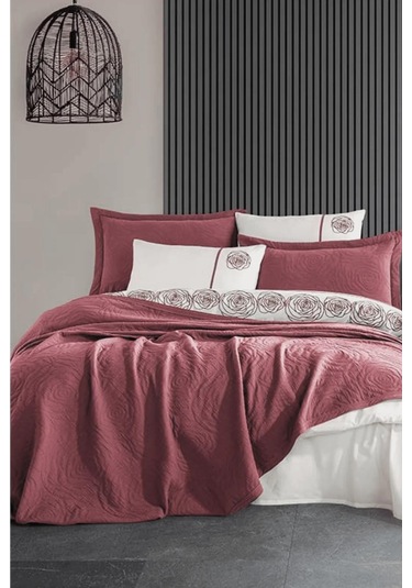 Şaheser Çift Kişilik Yatak Örtülü Nevresim Seti Novella Gülçiçek