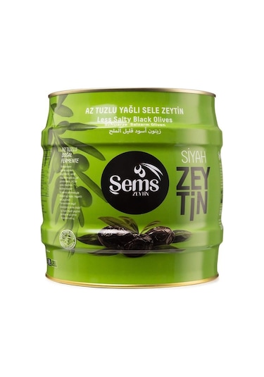 Şems 351-380 Kalibre Zeytin 2 Kg- Teneke Ambalaj