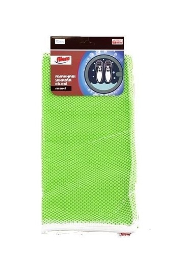 Ams Net Çamaşır Makinesi İçinde Ayakkabı Terlik Yıkama Filesi Fermuarlı Gri