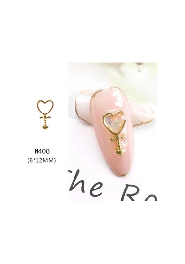 Tszs 3d Altın Alaşım İsa Kalp Çapraz Tanrıça Serisi Tırnak Metal Charms Çiçek Gül Çivi Sanat Dekorasyon Takı Salon İçin Sky Blue