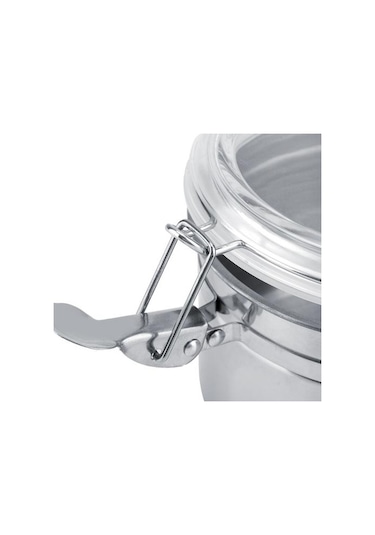 Paslanmaz Çelik Kahve Konteyneri Vakum Mühürlü Depolama Kavanozu Şeker Çayı Fasulyesi Hava Geçirmez Teneke Kutu İçin Büyük Kapasite Depolama Şişeleri Ve Amp Kavanoz 3 Kaşık Klipsli