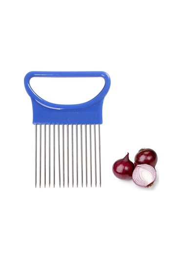 Kosona Turuncu Çelik Soğan Çatalı - Elleri Koruyan, Kestirme Yardımcısı, Ev Mutfak Araçları, Dayanıklı Malzeme