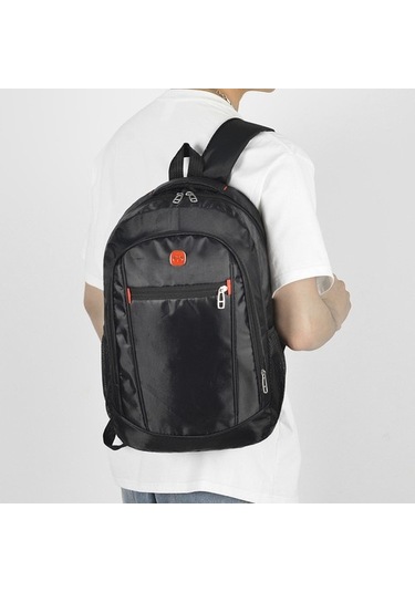 Trendy Yeni Rahat Sırt Çantası Erkek Kişiselleştirilmiş Bilgisayar Çantası Güzel Öğrenci Okul Çantası Büyük Kapasiteli Seyahat Sırt Çantası Qıpvır Siyah - Sarı