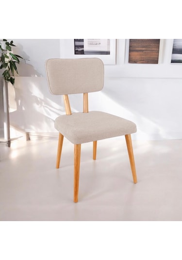 Polly Ahşap Sandalye Krem 1 Adet