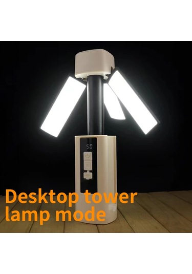 Myinkai Yüksek Güçlü Katlanabilir 3 Işık Modu Taşınabilir Fener Gri