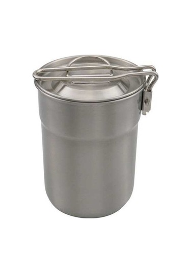 Tongxida 1l Gümüş Yiyecek Dereceli Paslanmaz Çelik Katlanabilir Kamp Bardağı, Dış Mekan Kahve/su Bardağı Gümüş