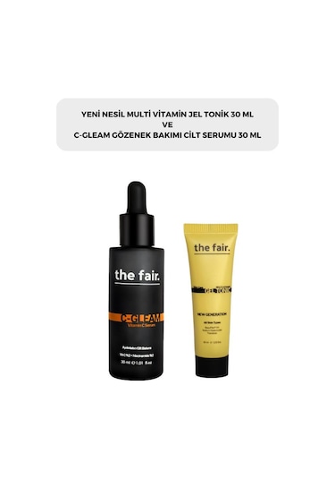 The Fair C-Gleam Gözenek Sıkılaştırıcı Serum 30 ML + Multi Vitamin Jel Tonik 30 ML