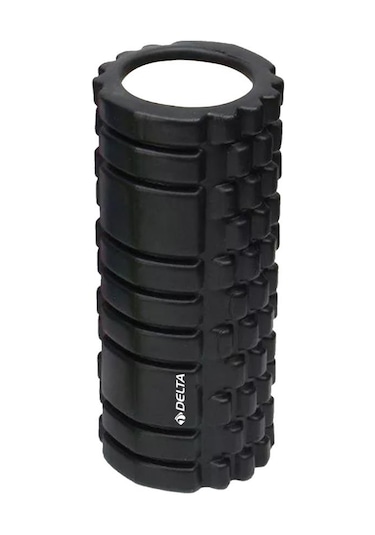 Delta Yüksek Yoğunlukta Orta Sert Deluxe Foam Roller Masaj Köpüğü Pilates Masaj Rulosu Siyah