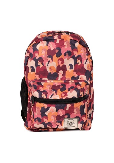Icone Yüz Baskılı Sırt Çantası Çok Renkli