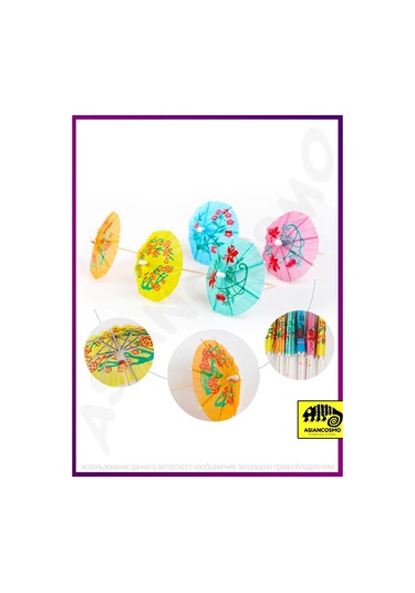 Asiancosmo Bambu Şişler, Kanepeler Ve Kokteyller İçin Şemsiye Şeklindeki 393917734