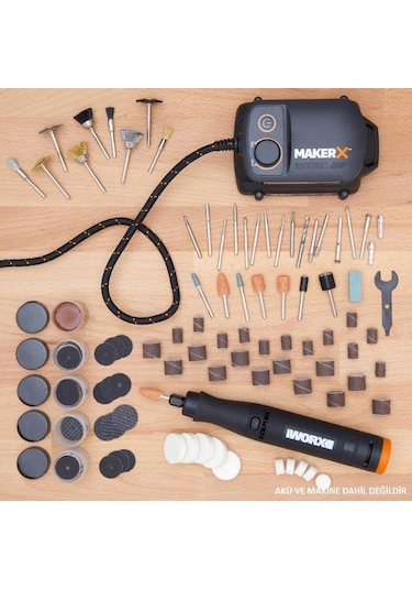 Worx WA7208 Universal Gravür Hobi Aksesuar Seti 201 Parça