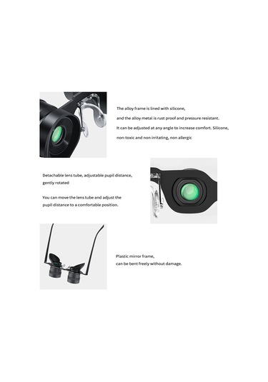 Samdoo Balık Tutma İçin 10x Büyütme Gücü, Optik Lensli, Ayarlanabilir Göz Mesafeli, Hd Görünüm Sağlayan Balıkçı Binokülü