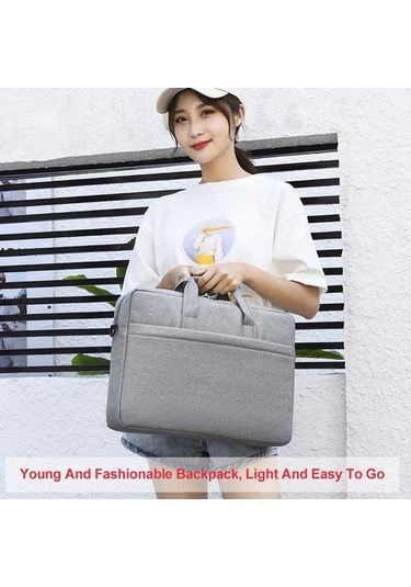 Didadodo Çoklu Kapalı 15 Hafif Laptop Çantası - Su Geçirmez, Omuz Askılı, Valiz Kayışlı Mavi MAVİ