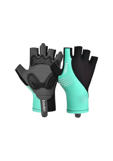 Siyah-mavi Yollarda Bisiklet Eldiveni L: Silikon & Sbr Baskılı, Şok Emici, Dayanıklı Outdoor Spor Eldiveni