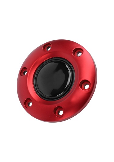 Lemestar 6 Delikli Universal Direksiyon Merkezi Kapağı - Abs Malzeme, Sinyal Tuşu Ve Montaj Aleti İle, Özel Araç İç Dizaynı İçin Uyumlu, Kırmızı Kırmızı