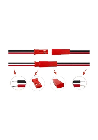 2 Pin 2.25mm Jst Kablo Erkek Dişi Takım 10cm