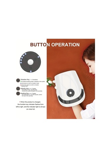 Dashanshop Beyaz Masaj El Cihazı Elektronik Kişisel Bakım Şarj Edilebilir Pil Erkekler Ve Kadınlar İçin Uygun Beyaz