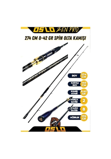 Oslo Zen Pro 274cm 8-42gr Oslo Prime 3000 Spin Olta Seti Standart
