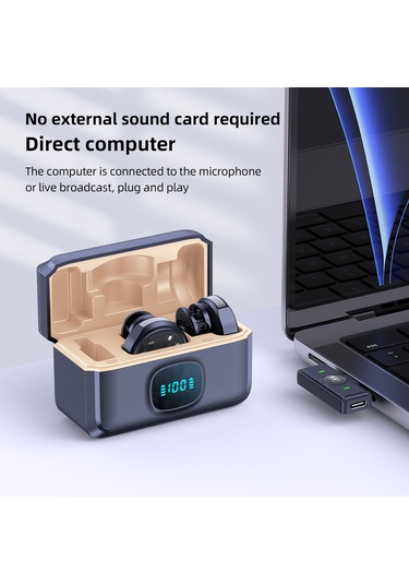 Springsun "2.4g Kablosuz Mikrofon Seti - Akıllı Telefonlar İçin Manyetik Klipsli, Gürültü Önleyici, Şarj Kutusu Dahil"