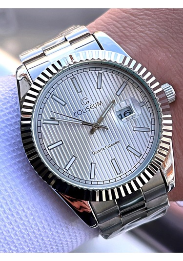 Coliseum Çelik Kordon Takvimli Kadran Kutulu Seri Erkek Kol Saati Ft.aas.ı008