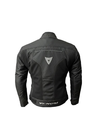 Venom Motosiklet Montu 4 Mevsim Dynamic Erkek Black Motorcu Mont