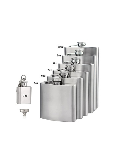 Vahşi Ayı Paslanmaz Çelik Cep İçki Matara Krom 5oz 150ml