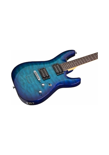 Schecter C-6 Plus Elektro Gitar (Ocean Blue Burst)