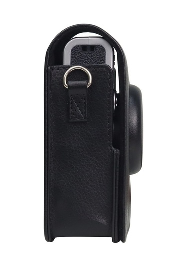 Sones Fujıfılm İnstax Mini Uyumlu Evo Uyumlu Askılı Dikey Tam Vücut Kamera Pu Deri Kılıf Çanta Siyah