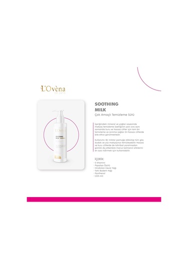 Lovena De Paris Soothing Milk Yüz Temizleme Sütü 225 ML