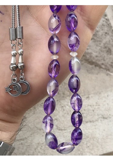 Karanlıkta Parlayan Kedi Gözü Toz Kehribar Tesbih N11.7084