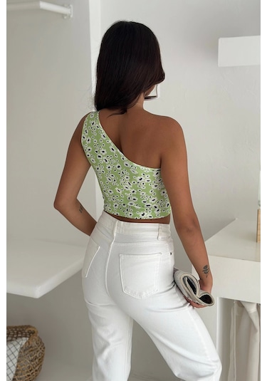 Asprin Fashion Tek Omuz Atlet Yeşil Yeşil