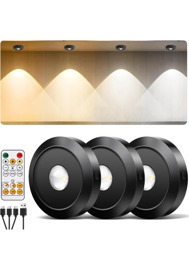 Kumandalı 3 Lü Spot Led Şarjlı Lamba 3 Işık Rengi Ayarlanabilir