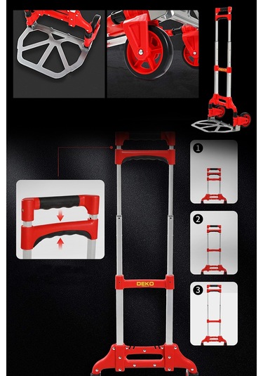 Deko Turkey DKT80EB 80Kg Teleskopik Katlanır Koli Taşıma Arabası
