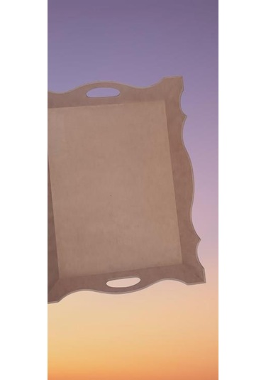 Hobi Dekoratif Tepsi Ayaklı Şımarık Model Ham Ahşap Mdf El Yapımı