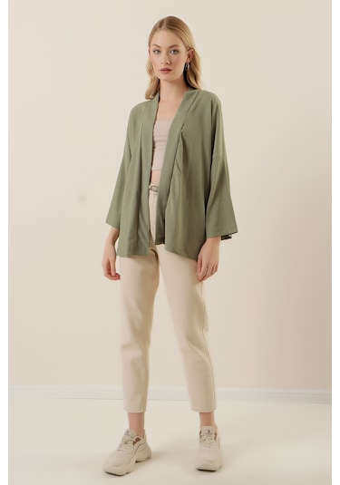 5862 Örme Kimono - Çağla 5862bgd19-500-12157 001