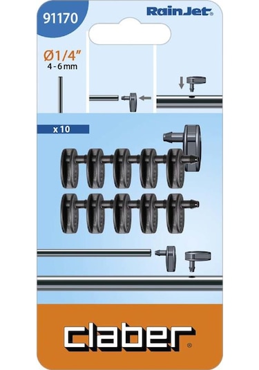 Claber Sulama Borusu Tapa 10'lu Paket 91170