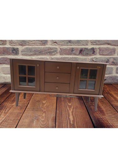 Bengimobilya Tv Sehpası Windovs Model Pencere Ahşap Gürgen Retro Ayak Ceviz Re (486057554)