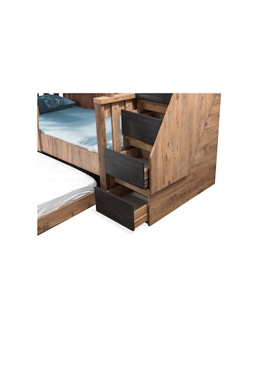 Setaymobilya Diva Mdf Profil Ranza, Diva Merdivenli Ayrılabilir 3 Lü Ranza