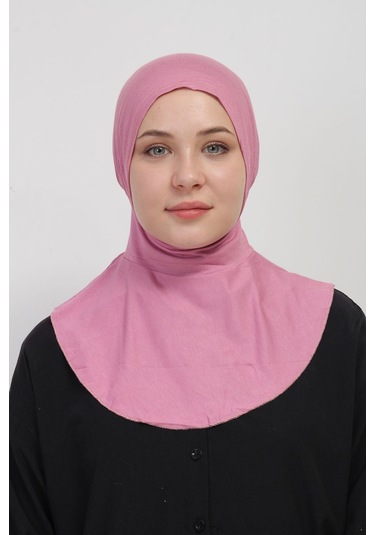 Pratik Esnek Likralı Boyunluklu Geçmeli Bone Pembe