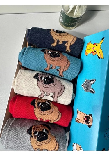 Homesocks Corgi Ayakkabıları 5 Çift Çorap Seti 227036463 Gri