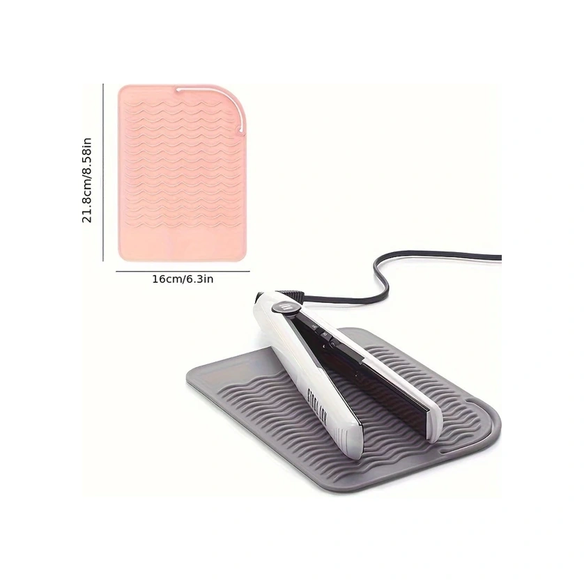 Gateesat Gri Saç Düzleştirici Ve Maşa Kaymaz Silikon Mat Gri