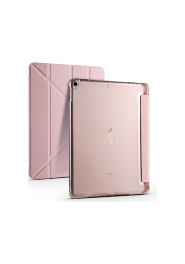 iPad Uyumlu 10.2 2021 (9.Nesil) Kılıf Tri Folding Kalem Bölmeli Standlı