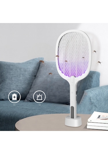 Usb Şarj Edilebilir Elektrikli Sineklik Ev Sivrisinek Öldürücü Beyaz