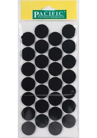Pacific Yapışkanlı Sandalye Koltuk Mobilya Ayak Keçesi Felt 28 MM Siyah