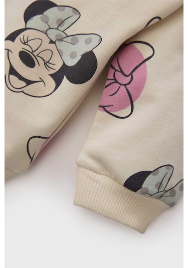 DeFacto Kız Bebek Disney Mickey & Minnie Bisiklet Yaka Sweatshirt E4857A525SPER134 Ekru DeFacto Kız Bebek Disney Mickey & Minnie Bisiklet Yaka Sweatshirt E4857A525SPER134 Ekru
