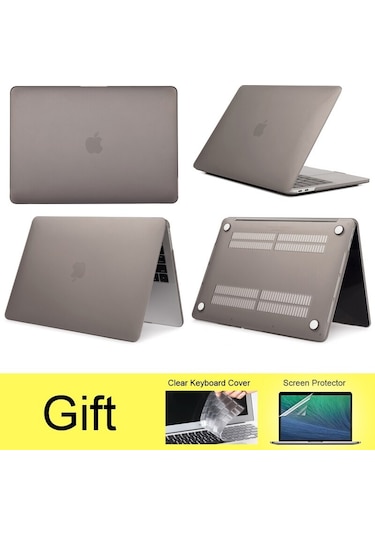 GubisiStore Mat Gri-Model A1708-Macbook Uyumlu İçin Kılıf M1 A2338 Pro 13 Kılıf Dokunmatik Kımlık Coque Macbook Uyumlu Air 13 A2337 Fund